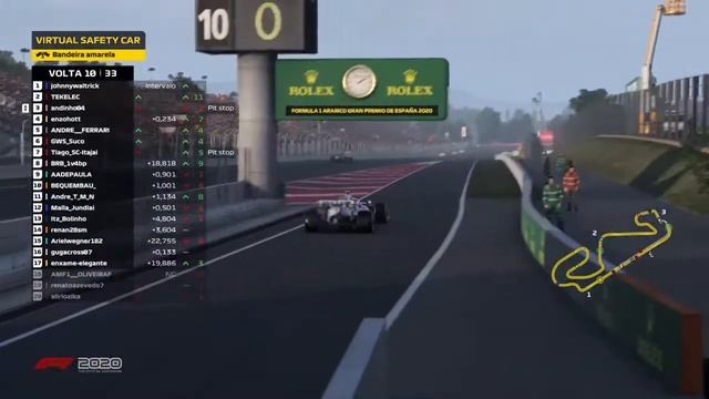 F1 2020 Espanha ao vivo - Liga Pro Senna Racing