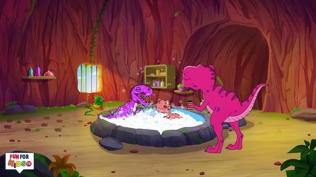 Dinos Dirty. Купание маленьких Дино