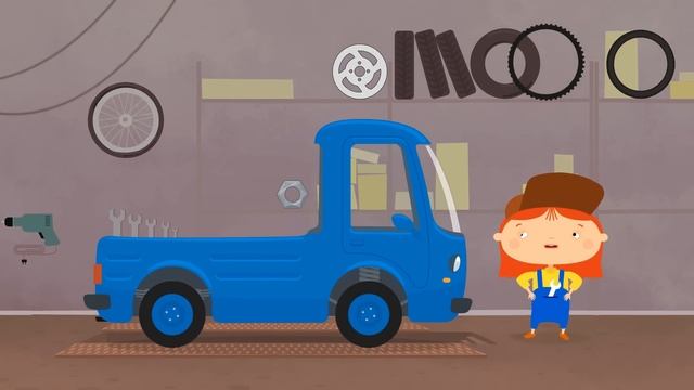 Snow tyres for a truck for kids. Construction vehicles with dr McWheelie. A family cartoon.