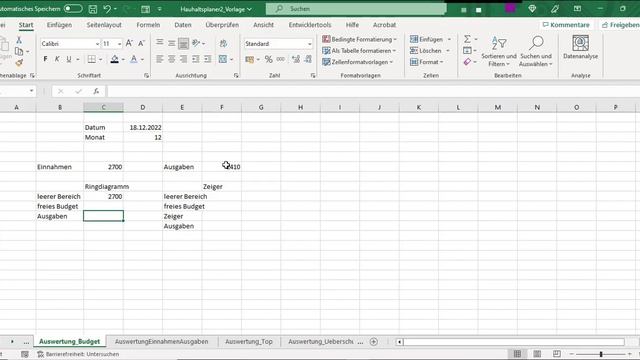 Ultimativer Excel HAUSHALTSPLANER m. Dashboard inkl. kostenloser Vorlage