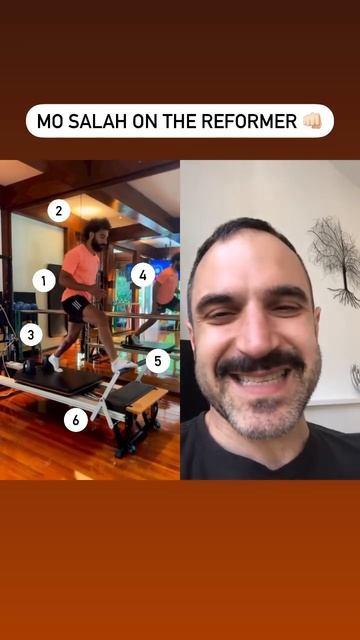 Mo Salah doing #reformerpilates