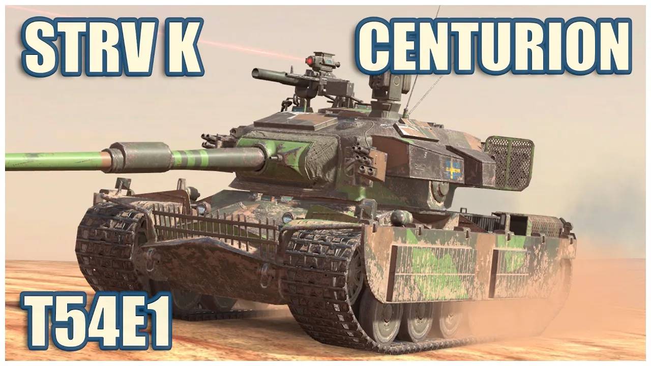 Strv K, Centurion Mk. 7-1 & T54E1  Tanks blitz Gameplay