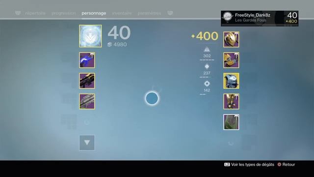 PRÉSENTATION DE MES ÉQUIPEMENT PVP !! (Destiny)