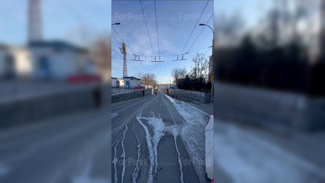Перекрытие улицы Адмирала Октябрьского в Севастополе