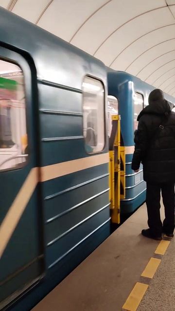 Номерной прибывает на станцию Звенигородская #поезда #россия #транспорт #спб #метро #метроспб