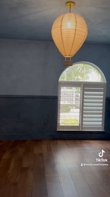 2 shades of blue, matte Marmorino with lime wash for boys room, what a beautiful magazine room.