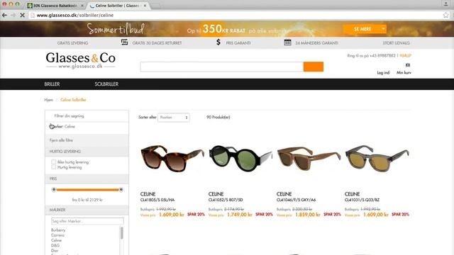 Hemmeligt trick? - 50% på Celine solbriller + Ray Ban tilbud