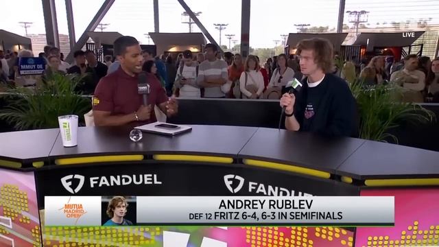 Andrey Rublev Taking It One Match at a Time | 2024 Madrid Semifinal