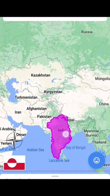 This Is how big Greenland is! (True World Map) #shorts #trend