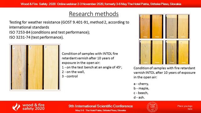 The Study of Various Factors Influencing the Fire Retardant Efficiency of Wood Varnish