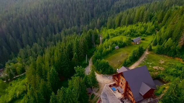 міні-готель «Карпатські джерела», аерозйомка