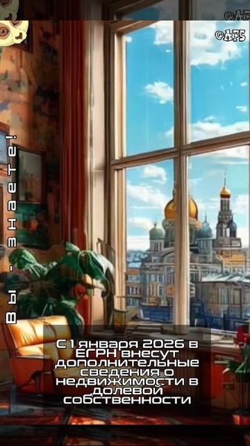 С 1 января #2026 в #ЕГРН внесут дополнительные сведения о недвижимости в долевой собственности