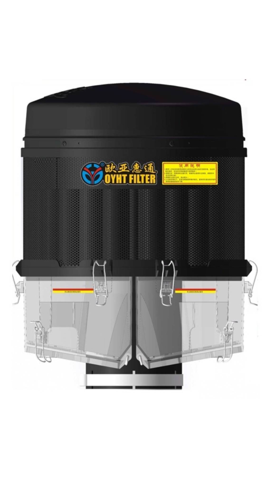 Фильтр циклонный предварительной очистки OYHT PL1600 oyht.ru для ДВС 190-320 л.с. предочиститель