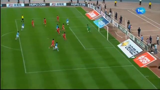 Spain 1-0 China goal Silva