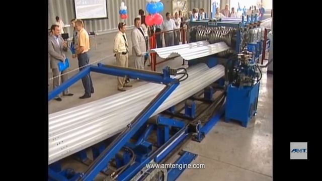 Линия профилирования рифленых панелей бескаркасных стальных зданий с облегченным фундаментом