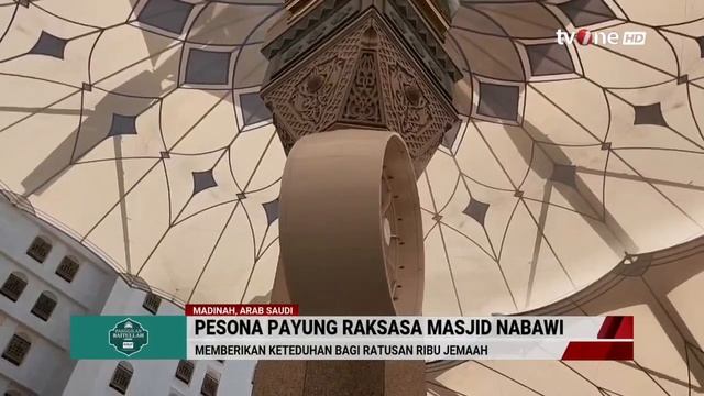 Keindahan Payung Raksasa Masjid Nabawi Sekaligus Bisa Melindungi Calhaj dari Panas | Berita Haji