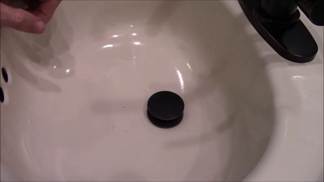 New Pop-up sink drain pooling water. Free fix