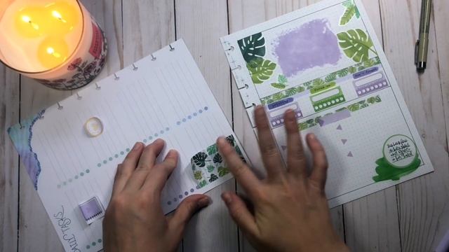 Two Color Planable July Challenge || Purple & Green || Classic Happy Planer || Monthly Pages