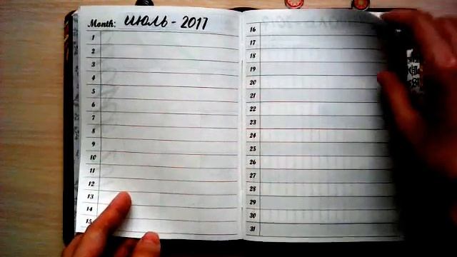 Обзор планера за Июнь-2017 и Планер на Июль #onebookjuly2017