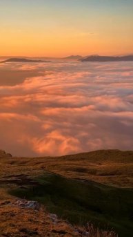 Прекрасный закат на горе Маяк, Дагестан