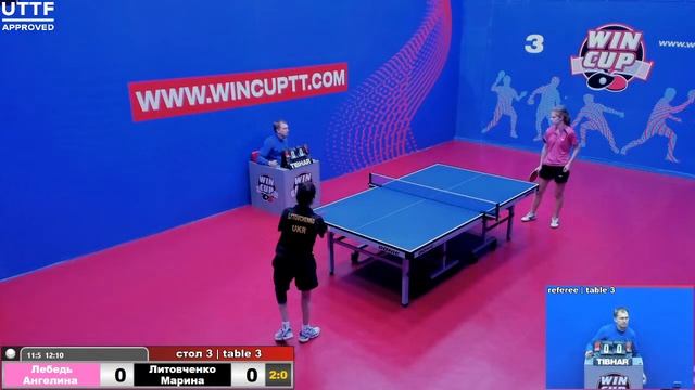 Лебедь Ангелина 3-1 Литовченко Марина Турнир Восток 5 WIN CUP 02.12.20  Зал 3