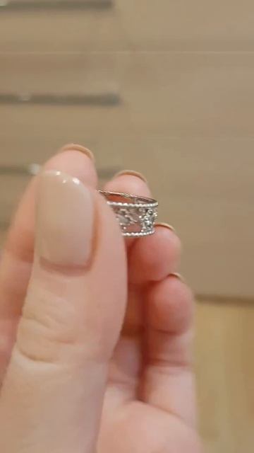 Серебряное нежное кольцо Van Cleef (арт. 01065)