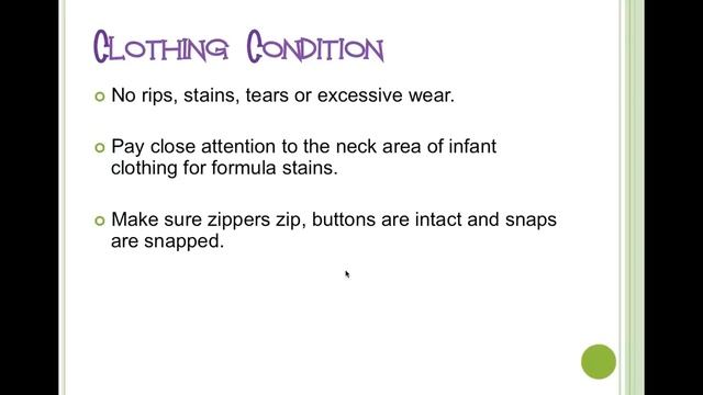 Just Between Friends Spring Clothing & Shoe Inspection Guidelines