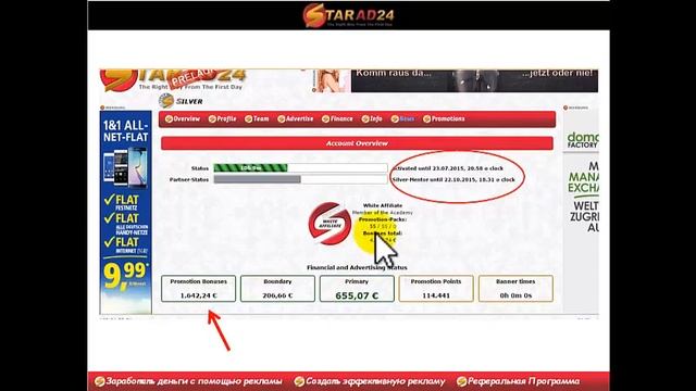 Как зарабатывать без вложений и приглашений в Star Ad24