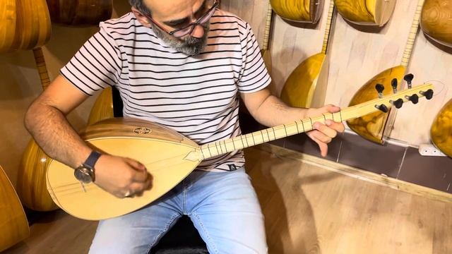 40 TEKNE YAPRAK KARAĞAÇ FULL İŞÇİLİK KISA SAP SAZ BAĞLAMA  BİLADERLER MÜZİK 05393013799