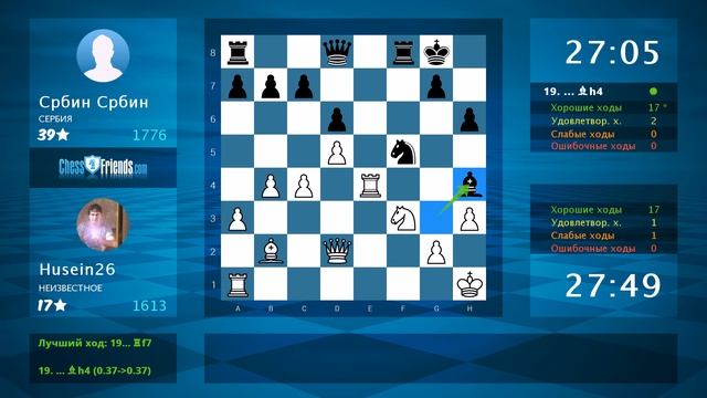 Chess Game Analysis: Husein26 - Србин Србин : 1-0 (By ChessFriends.com)