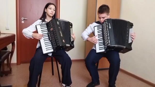 Дуэт аккордеонистов - Былинкина Сандра и Макс Эрик, 2 группа