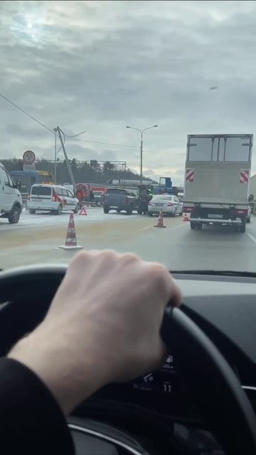 Еще одно крупное ДТП в Москве, на этот раз на Симферопольском шоссе