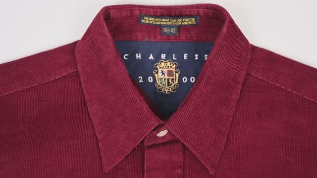 Рубашка фланелевая велюровая винтажная Charless Vintage