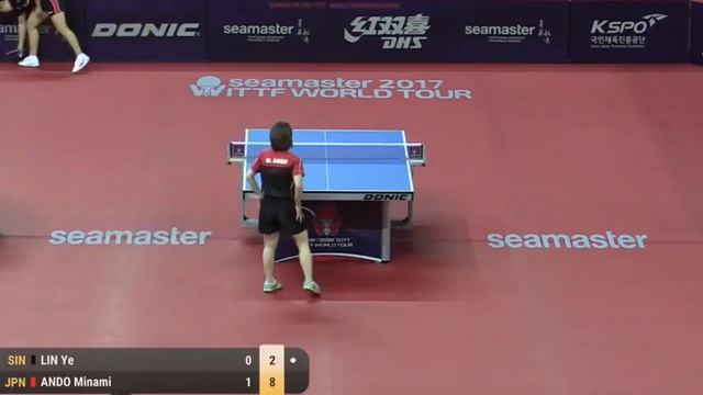 LIN Ye VS ANDO Minami U21 Women's Semi Final Korea Open 2017