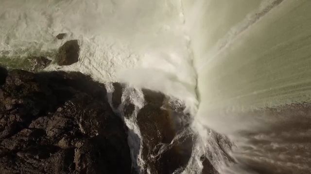 Clementine Lake - North Fork Dam - Confluence at high flow (aerial)