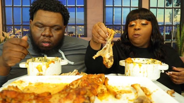 CHILI-LIME TURKEY WINGS + EXTRA CHEESY SPINACH CASSEROLE!!! | TOUR OF TURKEY DAY 2 | MUKBANG