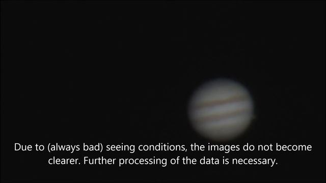 Ganymede disappears behind Jupiter - seen through my telescope