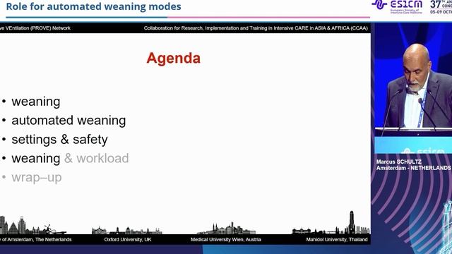 Role for automated weaning modes Marcus Schultz  ESICM 2024