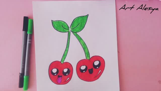 Рисую милые вишенки!☺️