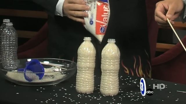 Levitate a bottle of rice with science