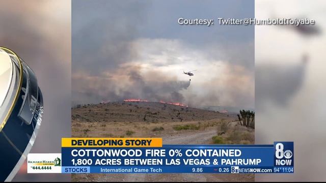 UPDATE: Cottonwood Fire grows to 1,800 acres; 0% contained