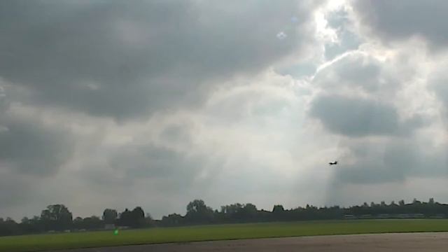 At North Weald Model Flying Club Mark flying his tiny gas turbine HABU,