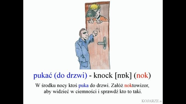 pukać (do drzwi) - knock [nɒk] (nok) - angielski online