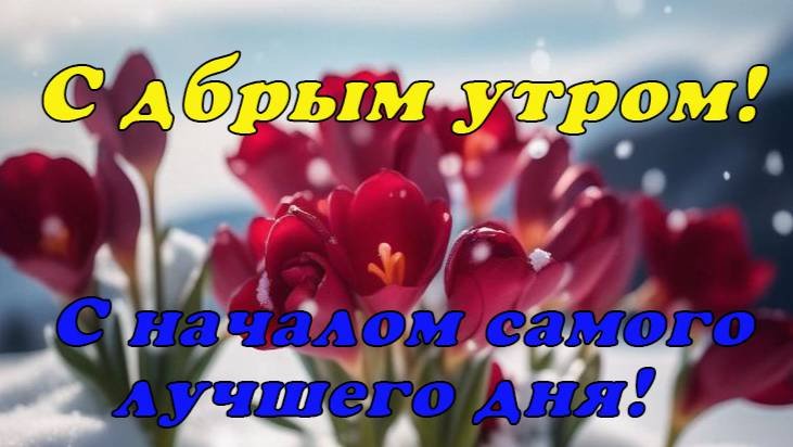 С добрым утром! С началом самого лучшего дня!😉