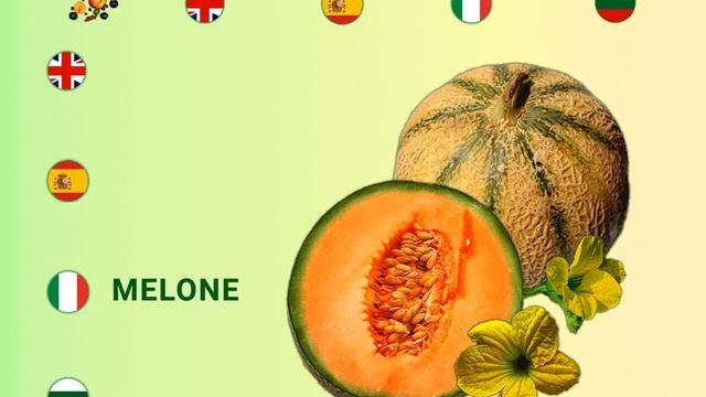 nombres Frutas, имена на Плодове, Fruit names, nomi di Frutta (English, Spanish, Italian, Bulgarian
