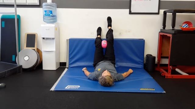 90-90 Supported L Hip Shift with R Leg Flex/Ext