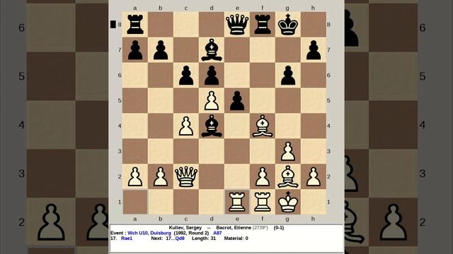 Kuliev, Sergey vs Bacrot, Etienne | World Chess U10 1992, Duisburg