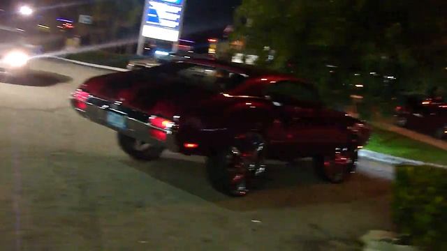 CANDY RED CUTLASS ON 28" TIS RIMS!!! RUNNNING!!!