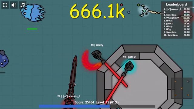Swordz.io - Over 1,000,000+ Score in Under One Minute! [Best Moments] Speedrun to 1M [0:58]