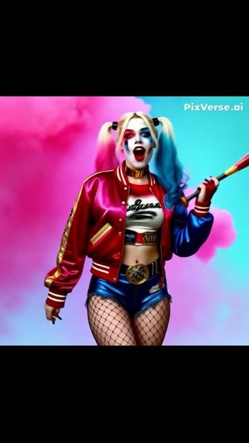Transform into Harley Quinn, mastering allure and chaos